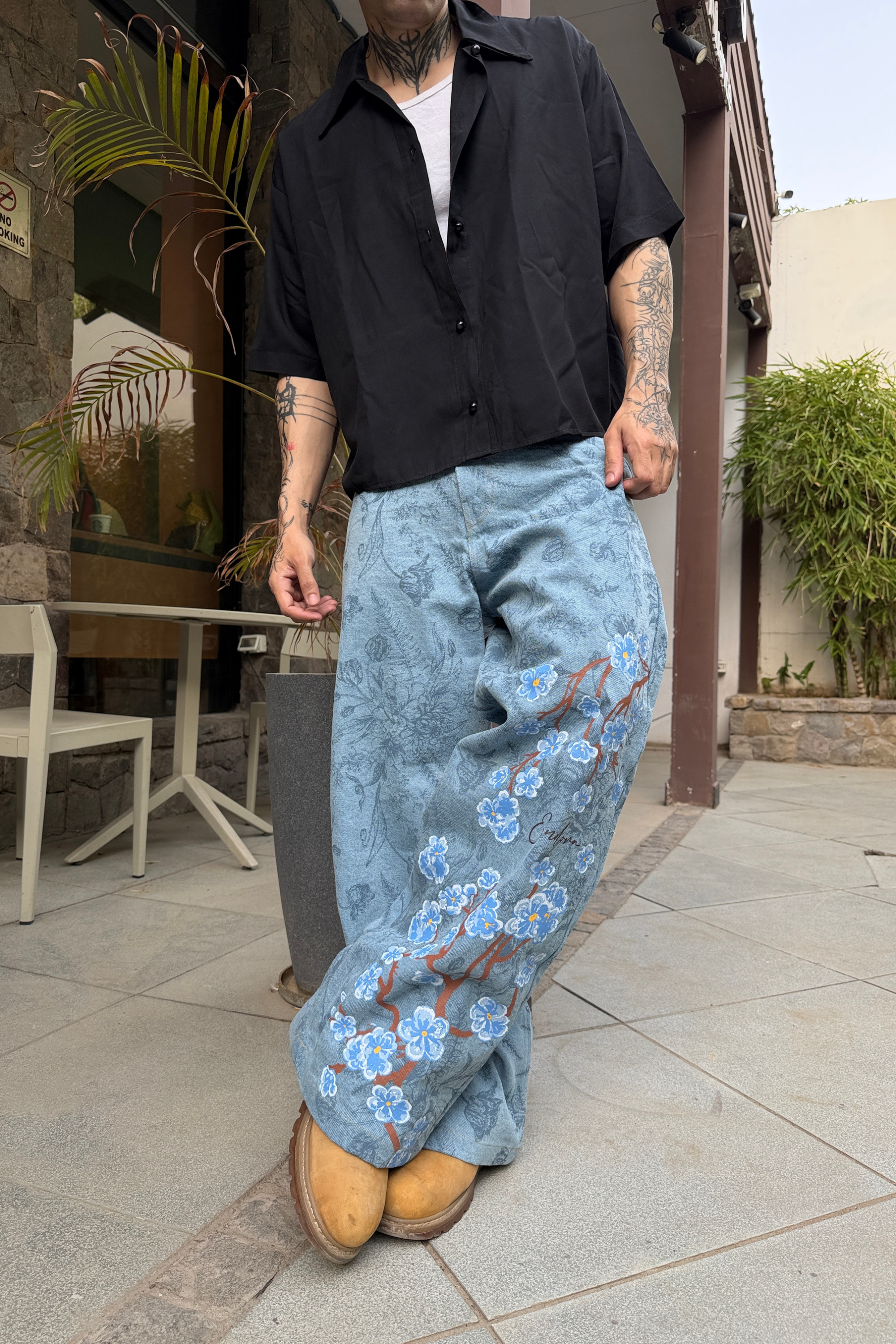 Floral Flow Denim