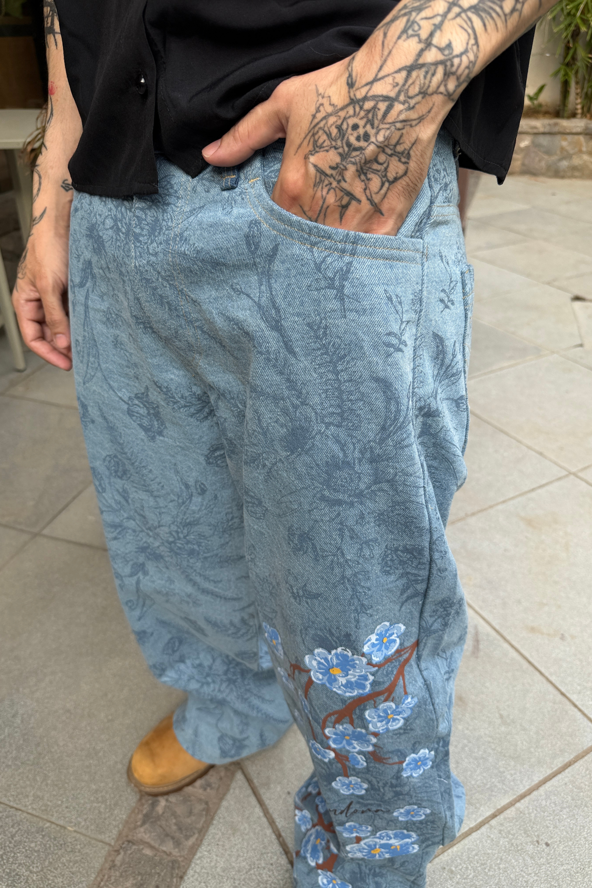 Floral Flow Denim