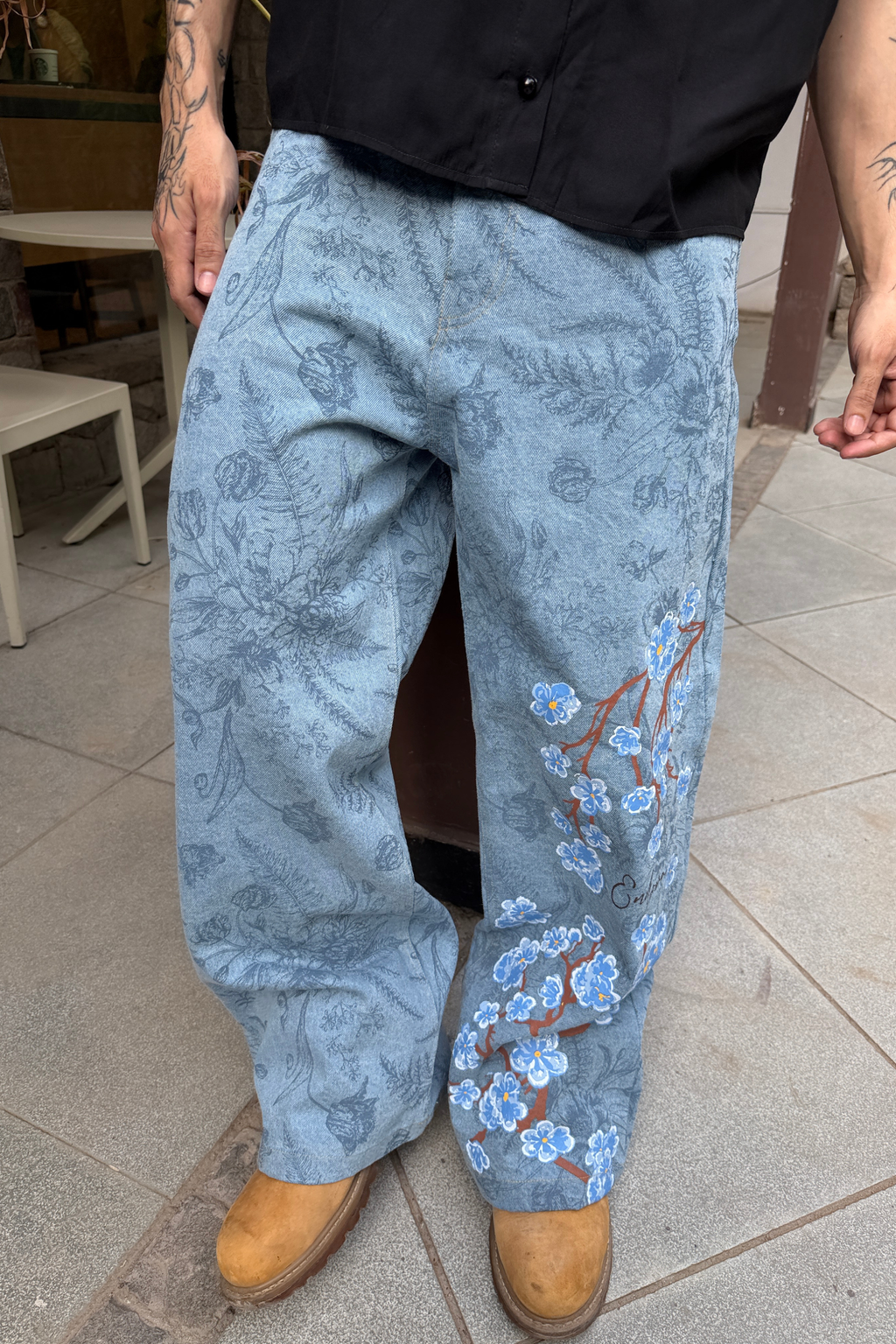 Floral Flow Denim