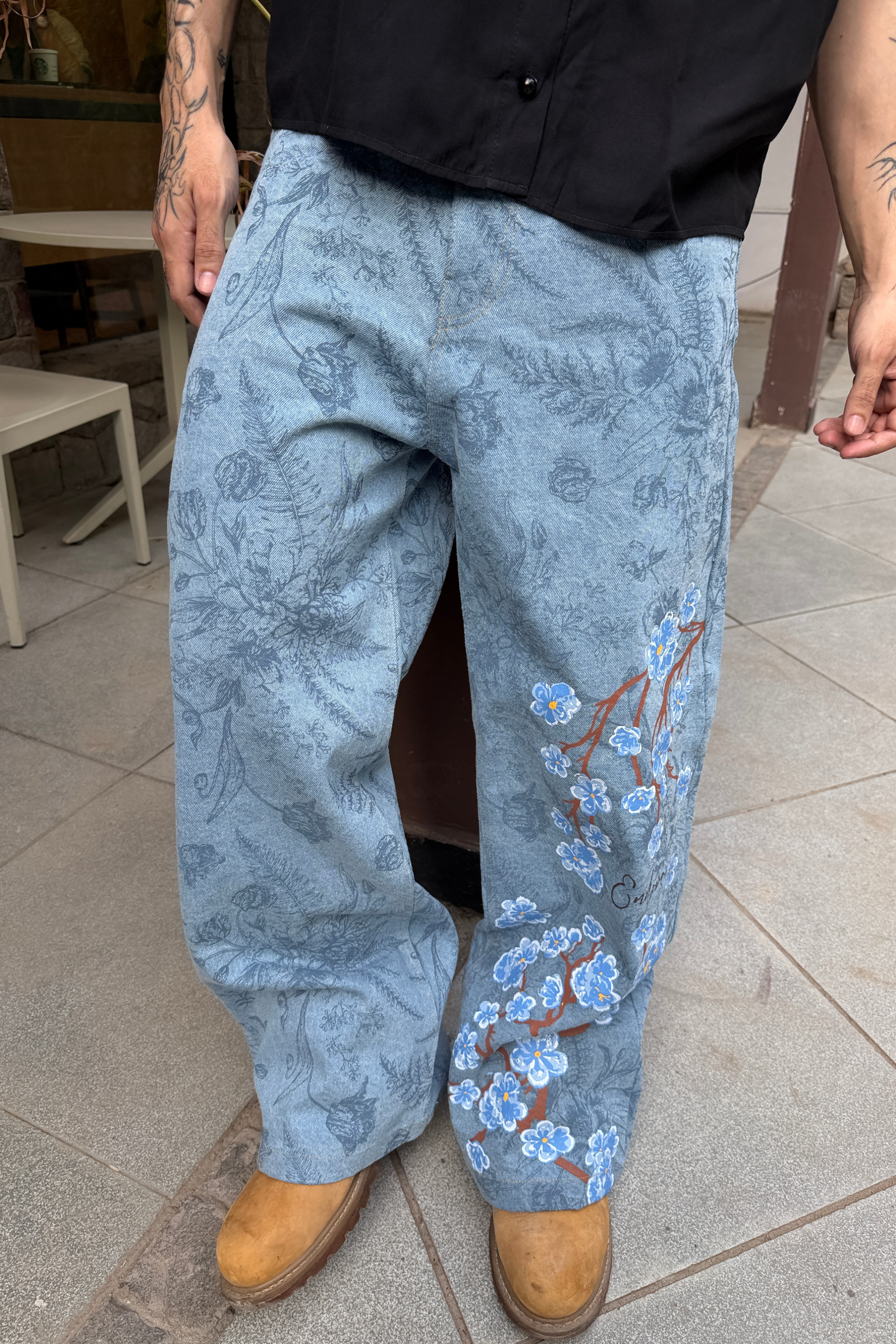 Floral Flow Denim