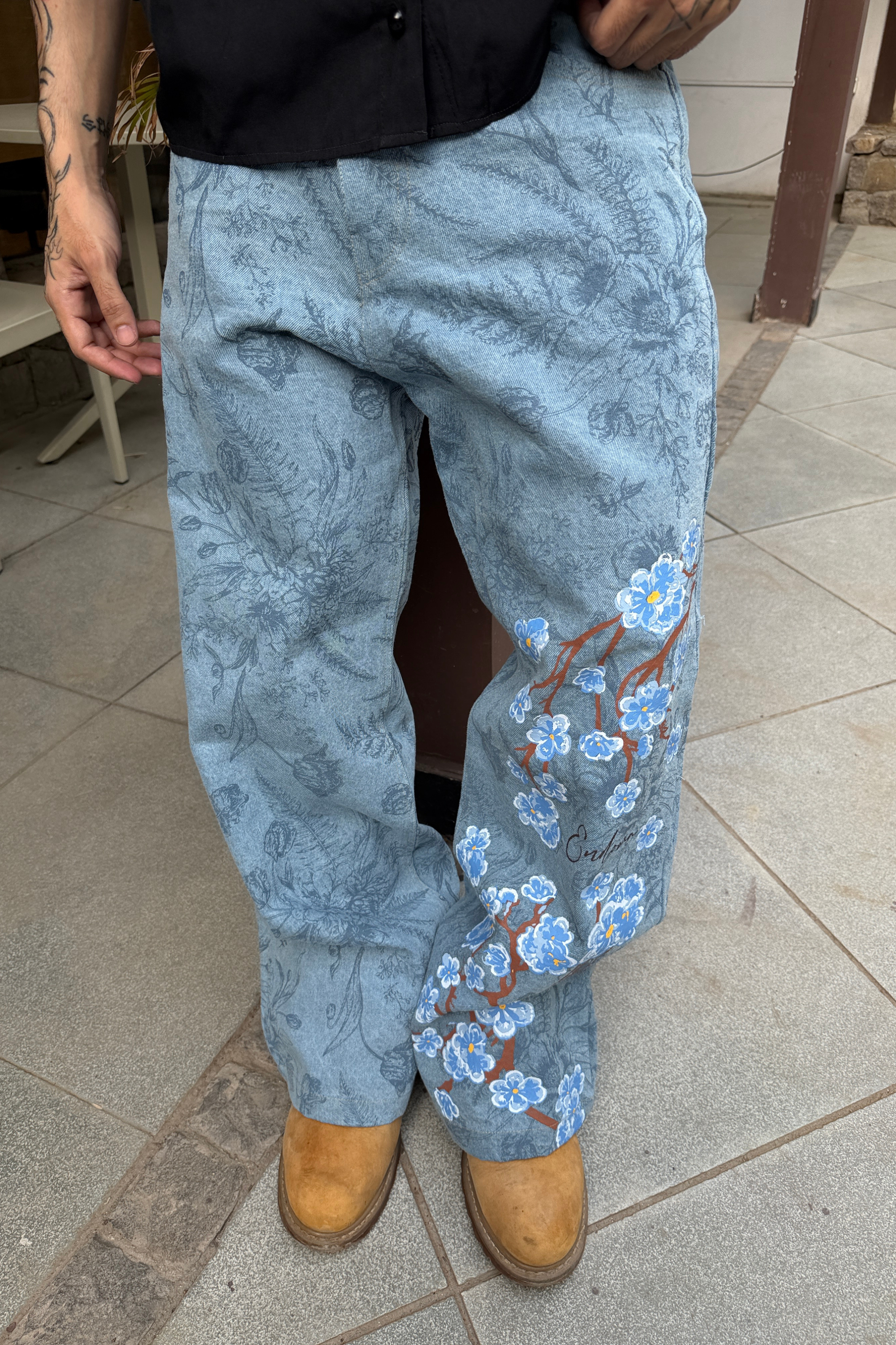 Floral Flow Denim